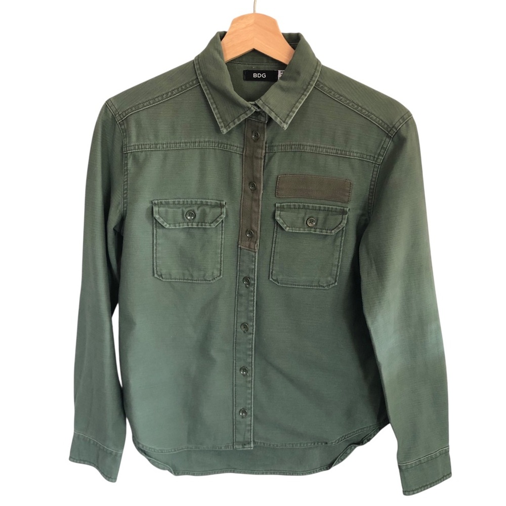 Urban Outfitters BDG Army Green Military Style Field Shirt Jacket Shacket XS